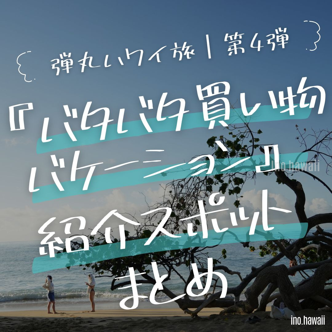 『バタバタ買い物バケーションinハワイ第4弾』スポットまとめ(出演者SnowMan渡辺翔太、川口春奈、鈴木亮平 他)